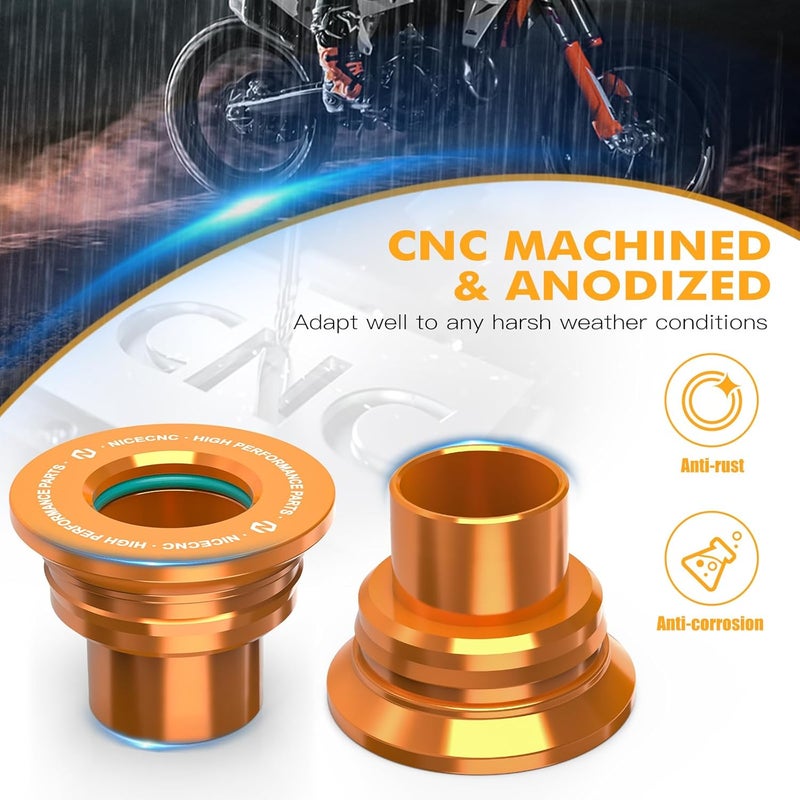 NICECNC Motorcycle Rear Wheel Spacers Hub Collars Aluminum Compatible with KTM 150-450 XC SX XCF SXF 2023-2024 150-500 EXC EXCF XCW XCWF 2024,See Fitment - Image 5